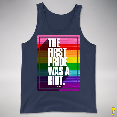 The First Pride Was a Riot - Original 8 Stripe Pride Premium Tank Top