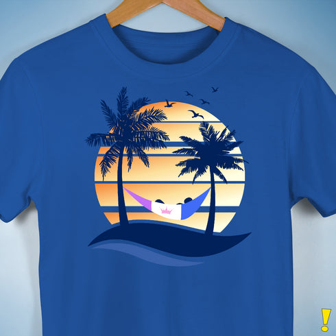 Drag Pride Hammock Summer Beach Sunset Premium Unisex T-Shirt