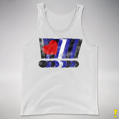 Distressed Leather Pride Exclamation Points Premium Tank Top