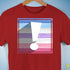 Bigender Pride Flag Exclamation Point Premium Unisex T-Shirt - Red