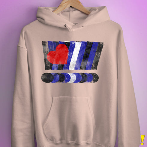 Distressed Leather Pride Exclamation Points Hoodie