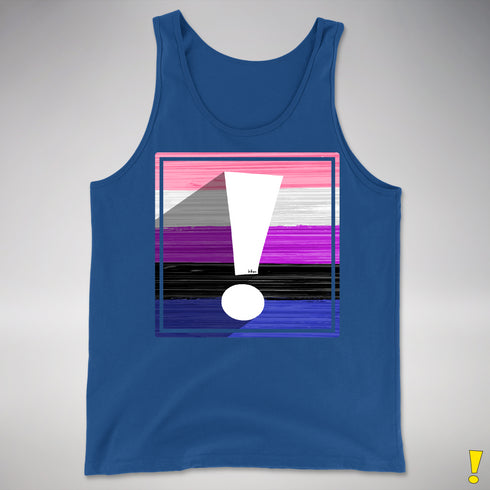 Genderfluid Pride Flag Exclamation Point Premium Tank Top