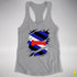Puppy Pride Flag Ripped Reveal Racerback Tank