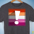 Lesbian Pride Flag Exclamation Point Premium Unisex T-Shirt