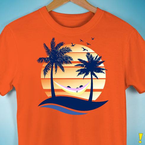 Twink Pride Hammock Summer Beach Sunset Premium Unisex T-Shirt