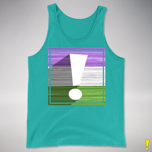 Genderqueer Pride Flag Exclamation Point Premium Tank Top