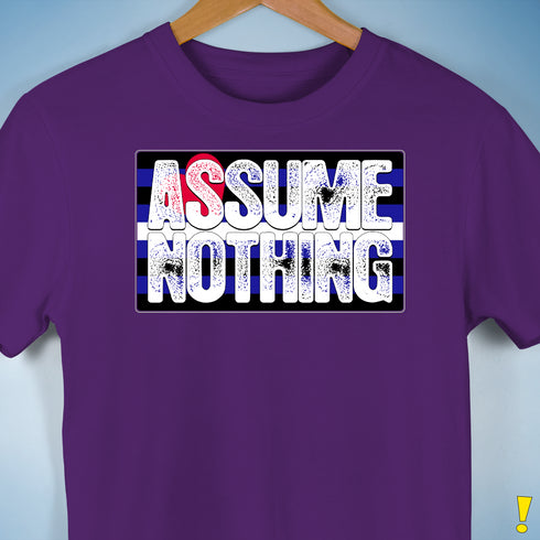 Assume Nothing Leather Pride Flag Premium Unisex T-Shirt