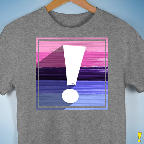 Omnisexual Pride Flag Exclamation Point Premium Unisex T-Shirt - Grey Heather