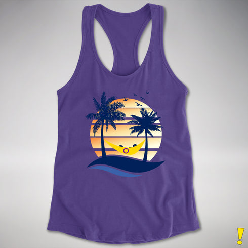 Intersex Pride Hammock Summer Beach Sunset Racerback Tank