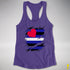 Leather Pride Flag Ripped Reveal Racerback Tank