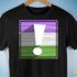 Genderqueer Pride Flag Exclamation Point Premium Unisex T-Shirt - Black