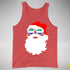 Santa’s Gay Male Pride Flag Shades Premium Tank Top - Red Triblend
