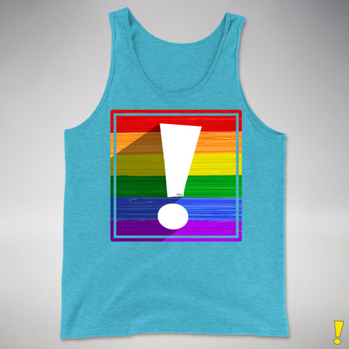 LGBTQ Pride Flag Exclamation Point Premium Tank Top