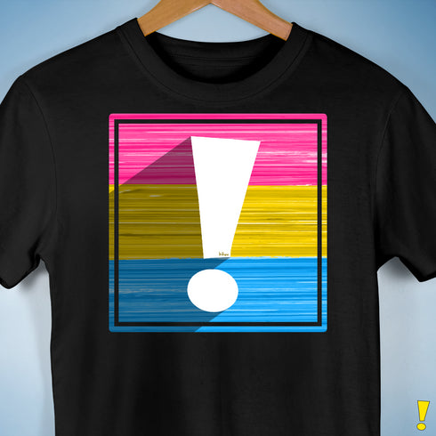 Pansexual Pride Flag Exclamation Point Premium Unisex T-Shirt - Black