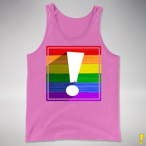 LGBTQ Pride Flag Exclamation Point Premium Tank Top