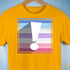 Bigender Pride Flag Exclamation Point Premium Unisex T-Shirt - Gold