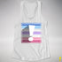 Bigender Pride Flag Exclamation Point Racerback Tank - White