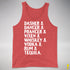 Reindeer and Alcohol List Tank Top - Red Triblend