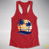 Queer Pride Hammock Summer Beach Sunset Racerback Tank