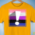 Genderfluid Pride Flag Exclamation Point Premium Unisex T-Shirt - Gold