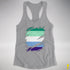 Gay Male Pride Flag Ripped Reveal Racerback Tank