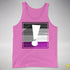 Asexual Pride Flag Exclamation Point Premium Tank Top - Neon Pink