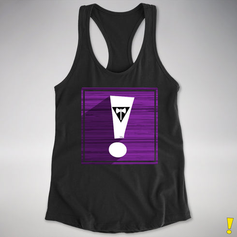 Lesbian Labrys Pride Flag Exclamation Point Racerback Tank