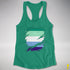 Gay Male Pride Flag Ripped Reveal Racerback Tank