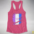 Drag Pride Flag Ripped Reveal Racerback Tank