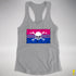 Bisexual Pride Pirate Flag Racerback Tank - Heather Grey