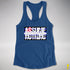 Assume Nothing Leather Pride Flag Racerback Tank