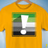 Aromantic Pride Flag Exclamation Point Premium Unisex T-Shirt - Gold