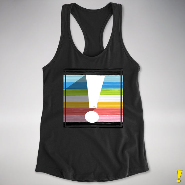 Queer Pride Flag Exclamation Point Racerback Tank