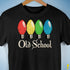 Old School Vintage Christmas Lights Unisex T-Shirt - Black