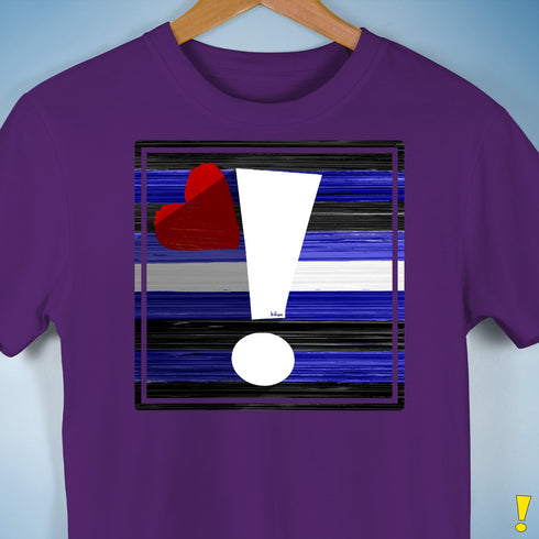 Leather Pride Flag Exclamation Point Premium Unisex T-Shirt