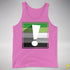 Aromantic Pride Flag Exclamation Point Premium Tank Top - Neon Pink