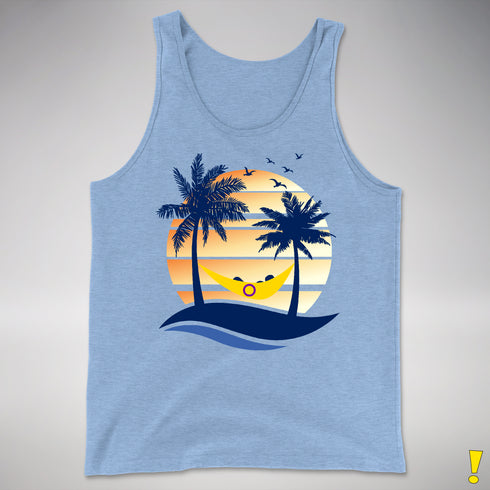 Intersex Pride Hammock Summer Beach Sunset Premium Tank Top
