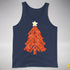 Funny Bacon and Egg Christmas Tree Tank Top - Navy