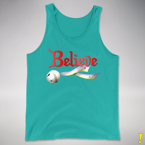 Believe Twink Pride Flag Jingle Bell Premium Tank Top - Teal