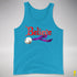 Believe Lesbian Labrys Pride Flag Jingle Bell Premium Tank Top - Neon Blue