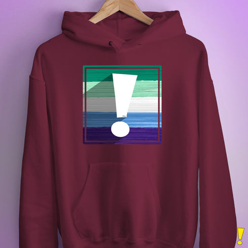 Gay Male Pride Flag Exclamation Point Hoodie
