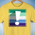 Gay Male Pride Flag Exclamation Point Premium Unisex T-Shirt