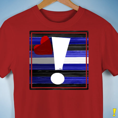 Leather Pride Flag Exclamation Point Premium Unisex T-Shirt