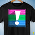 Polysexual Pride Flag Exclamation Point Premium Unisex T-Shirt - Black