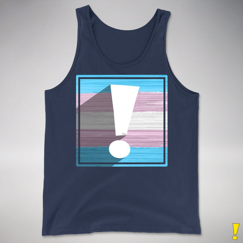Transgender Pride Flag Exclamation Point Premium Tank Top
