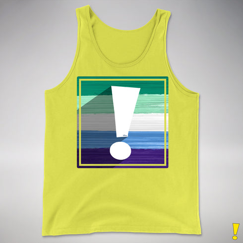 Gay Male Pride Flag Exclamation Point Premium Tank Top