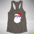 Santa’s Omnisexual Pride Flag Shades Racerback Tank - Dark Grey