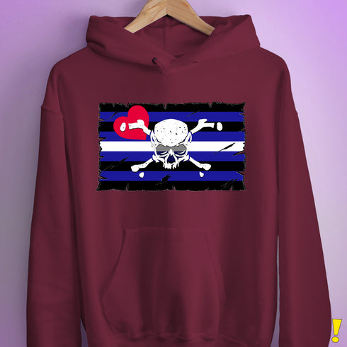 Leather Pride Pirate Flag Hoodie