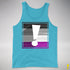 Asexual Pride Flag Exclamation Point Premium Tank Top - Aqua Triblend