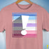 Bigender Pride Flag Exclamation Point Premium Unisex T-Shirt - Mauve Heather